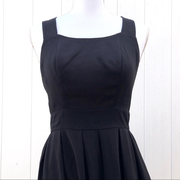 NEW Black Fit & Flare Dress w/ Bow - Picture 2 of 7